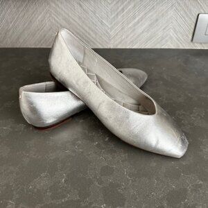 Silver Ballet Slipper Shoes by Birdie